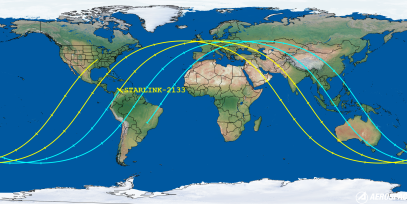 STARLINK-2133 (ID 47406) Reentry Prediction Image