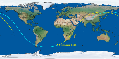 STARLINK-5225 (ID 54063) Reentry Prediction Image