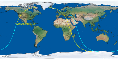 STARLINK-5619 (ID 55755) Reentry Prediction Image
