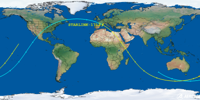 STARLINK-1712 (ID 46581) Reentry Prediction Image