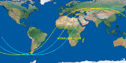 STARLINK-3258 (ID 50206) Reentry Prediction Image