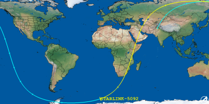 STARLINK-5092 (ID 55408) Reentry Prediction Image