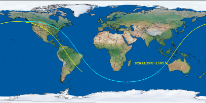 STARLINK-1585 (ID 46117) Reentry Prediction Image