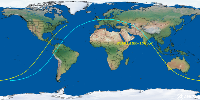 STARLINK-1965 (ID 47566) Reentry Prediction Image