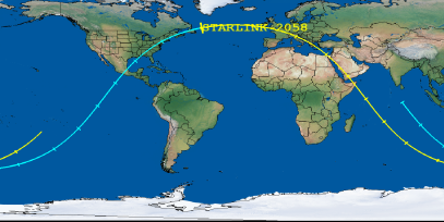 STARLINK-2058 (ID 47667) Reentry Prediction Image