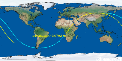 STARLINK-34792 (ID 65085) Reentry Prediction Image