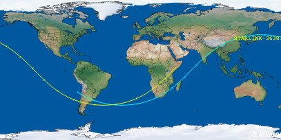 STARLINK-36383 (ID 67922) Reentry Prediction Image