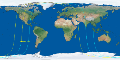 COSMOS 1602 (ID 15331) Reentry Prediction Image