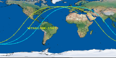 STARLINK-1567 (ID 46038) Reentry Prediction Image
