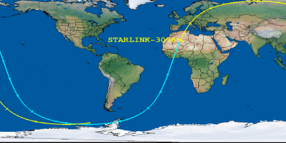 STARLINK-3096 (ID 49131) Reentry Prediction Image