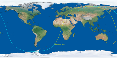 STARLINK-5851 (ID 55947) Reentry Prediction Image