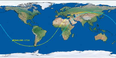 STARLINK-1716 (ID 46672) Reentry Prediction Image