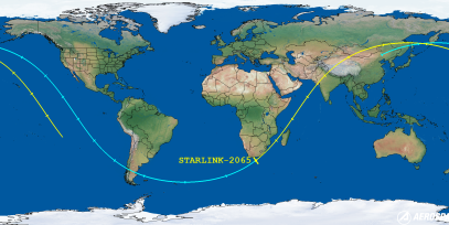 STARLINK-2065 (ID 47672) Reentry Prediction Image