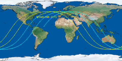 STARLINK-2171 (ID 47754) Reentry Prediction Image