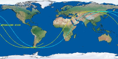 STARLINK-4508 (ID 53559) Reentry Prediction Image