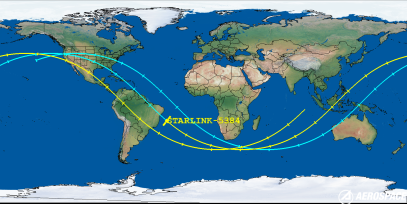 STARLINK-5384 (ID 54836) Reentry Prediction Image