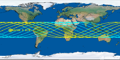FALCON 9 R/B (ID 59347) Reentry Prediction Image