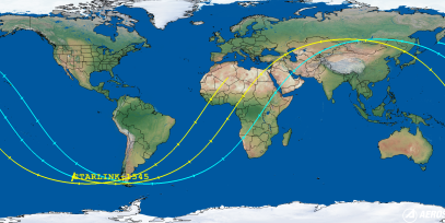 STARLINK-1545 (ID 46156) Reentry Prediction Image