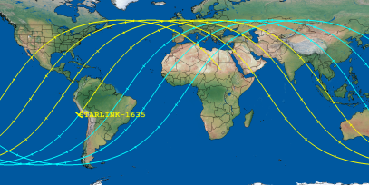 STARLINK-1635 (ID 46172) Reentry Prediction Image