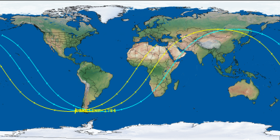 STARLINK-1784 (ID 46687) Reentry Prediction Image