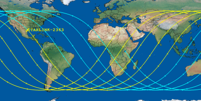 STARLINK-2363 (ID 47903) Reentry Prediction Image