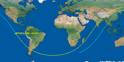 STARLINK-4693 (ID 53605) Reentry Prediction Image