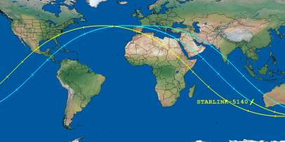 STARLINK-5140 (ID 56147) Reentry Prediction Image