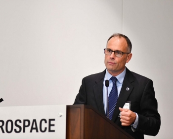 Speaker at the additive manufacturing workshop.